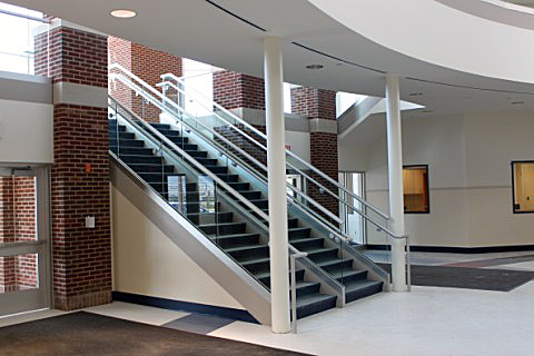 Riverside Brookfield High School Glass Railings