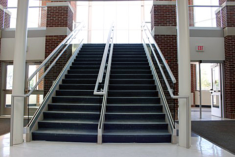 Riverside Brookfield High School Glass Railings